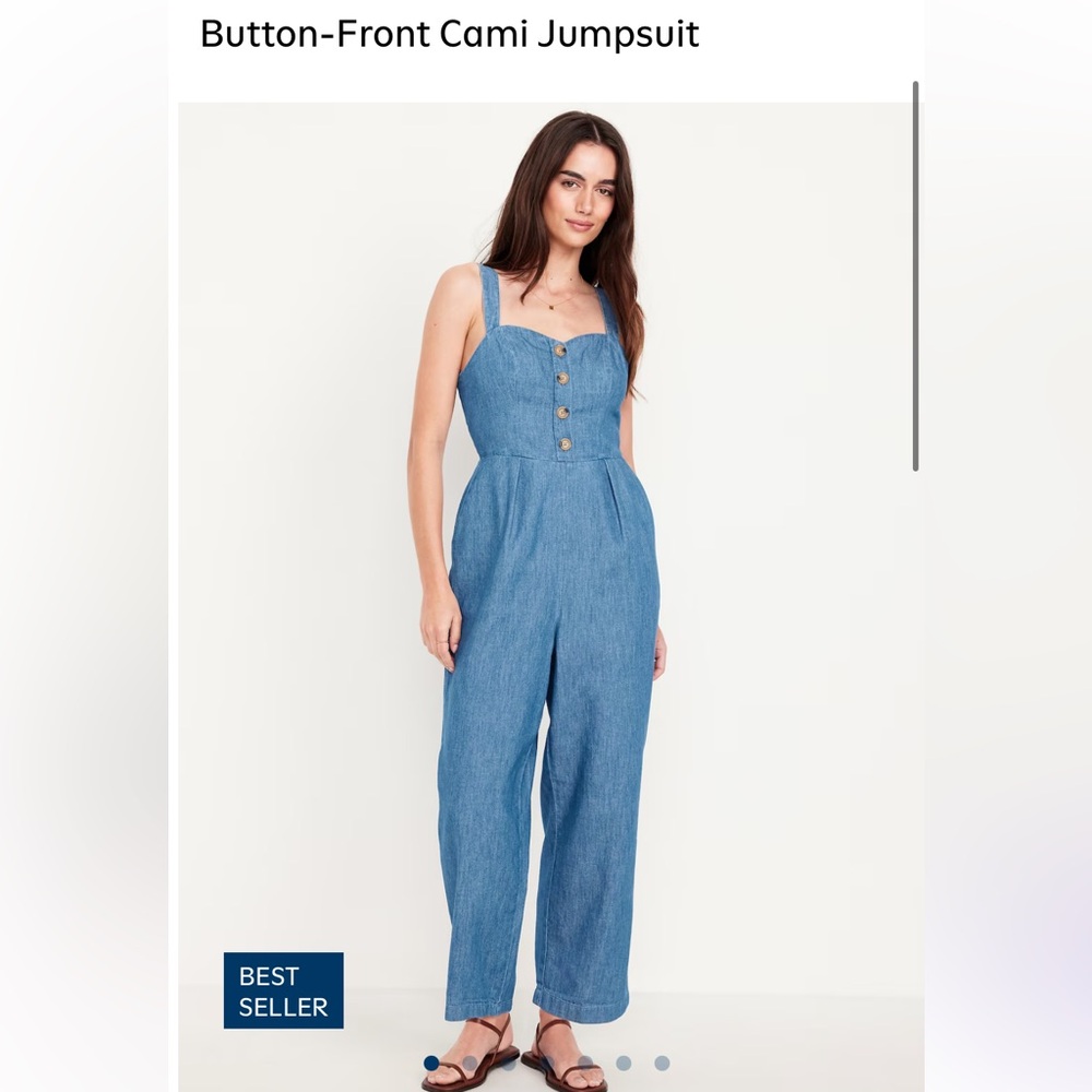 Old Navy Button-Front Cami Jumpsuit